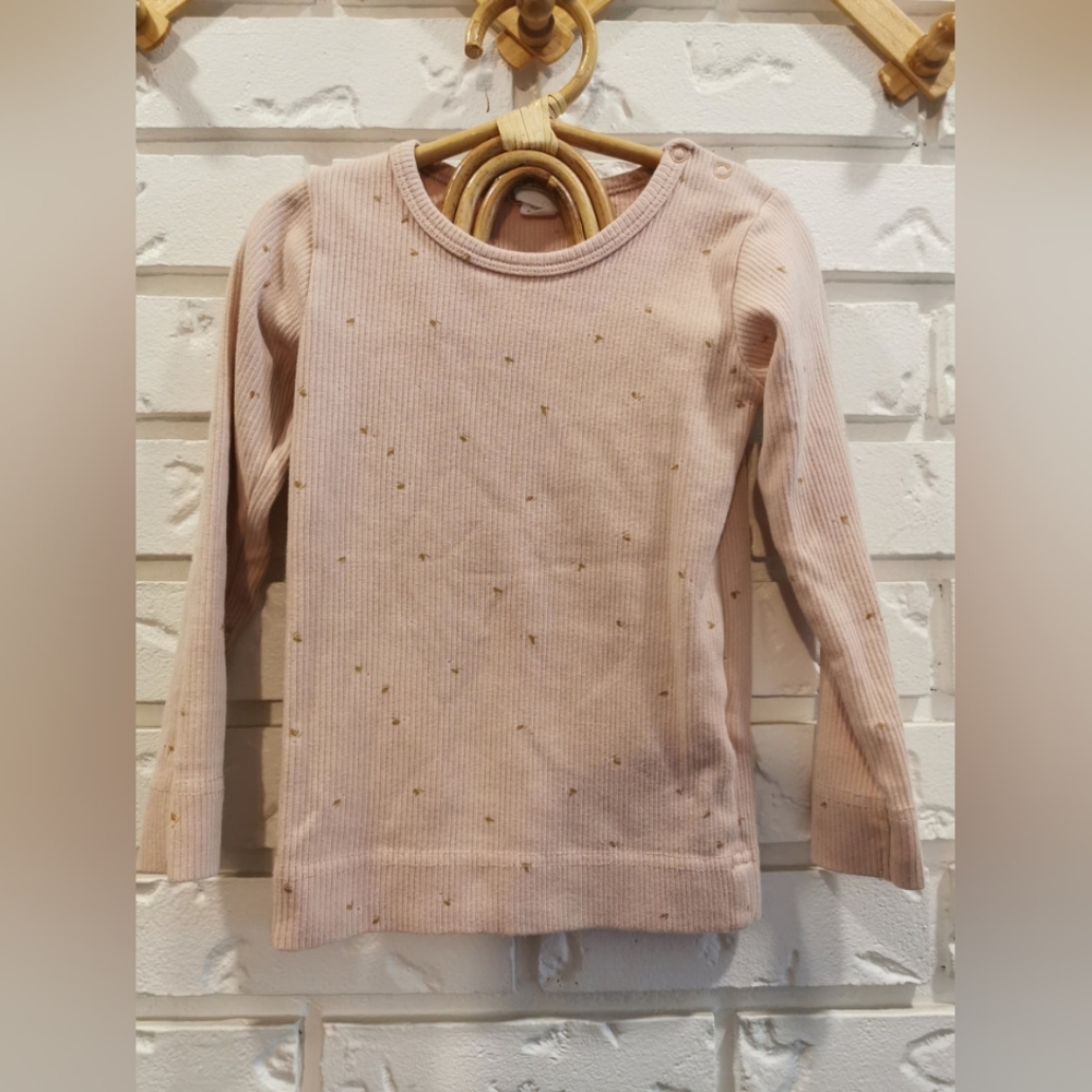 Jamie Kay Organic Cotton Fine Rib Top in Pink Floral (2T)